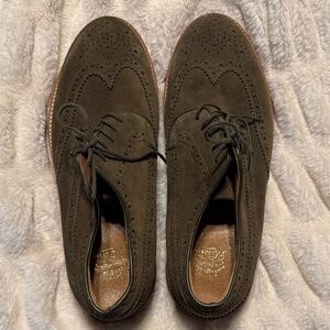 J. Crew Olive Suede Men's Oxfords